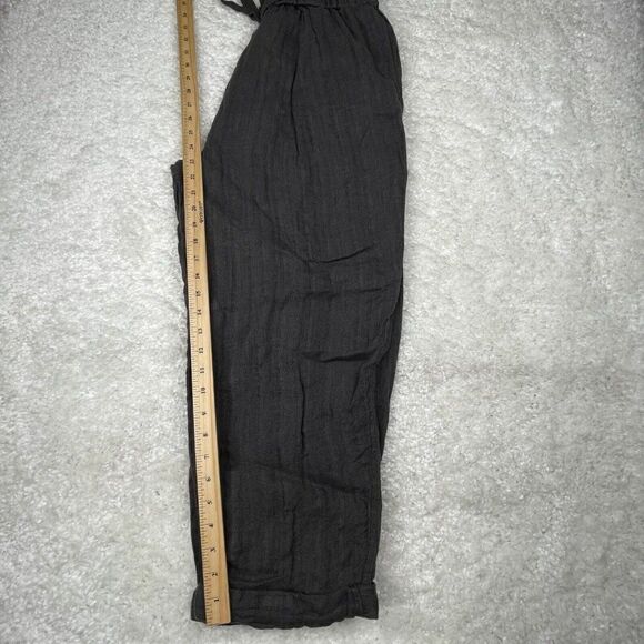 Free People Only Over You Linen Crop Ankle Pant Charcoal Gray - Picture 12 of 13